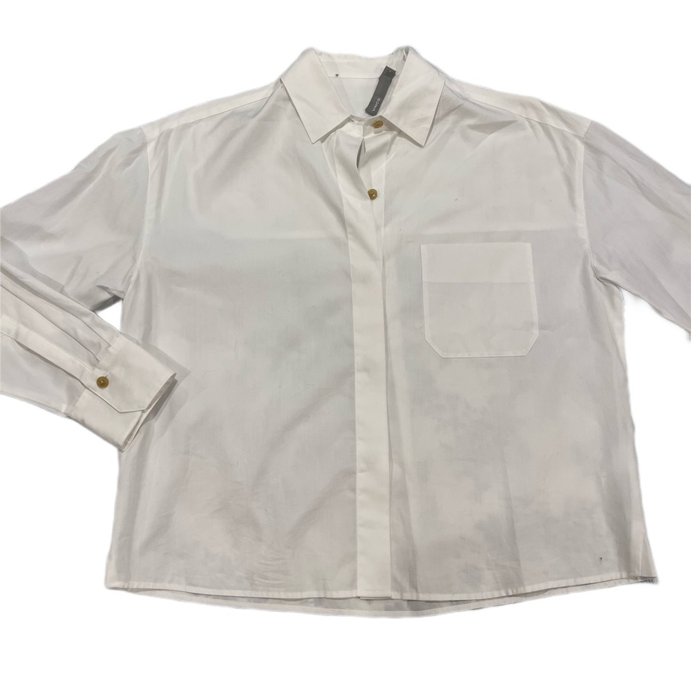 BNWT Vince White Long Sleeve Collared Shirt